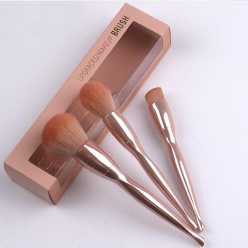 1pc Rose Gold Powder Blush Brush Professional Make Up Brush Large Cosmetic Face Cosmetic Facial Make Up Tool