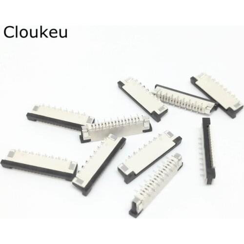 10Pcs FPC Connector cable socket 1.0MM 22Pin Drawer Vertical patch type Cross dislocation