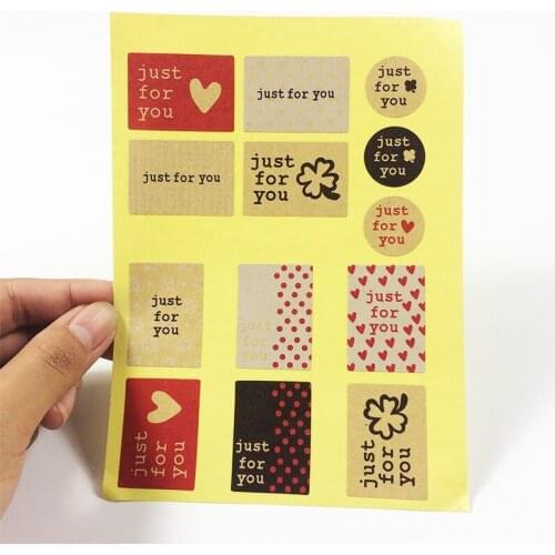 130 Pcs/lot Multi-style 'Just for you' Sealing Sticker Multifunction DIY Gifts Posted Baking Decoration Label
