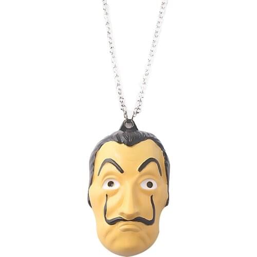 2020 Fashion La Casa De Papel Salvador Dali Mask Necklace Money Robbery Paper House Women Men Cosplay Christmas Accessories Gift