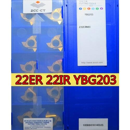 22ER 22IR N60 N55 3.5 4.0 5.0 6.0 ISO YBG203 100% original Zcc.ct Carbide insert Processing: stainless steel and steel, etc