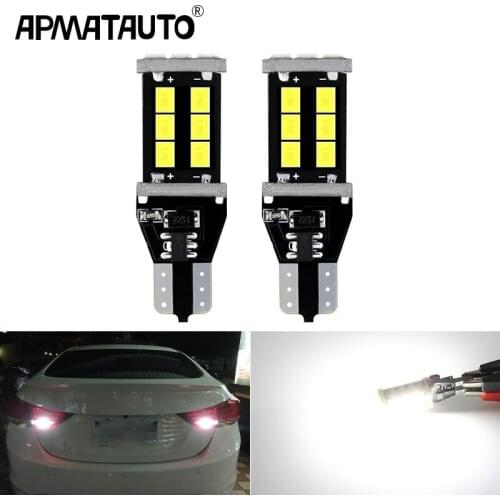 2pcs T15 led 921 W16W LED Bulb Car Backup Reverse Lights For Hyundai ix20 ix35 ix55 Matrix Santa FeII Tucson Veloster
