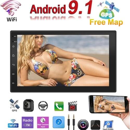 7inch Car Radio Double Din Touch Screen Button WIFI Bluetooth USB GPS Navigation Integrated Auto Multimedia Player For General