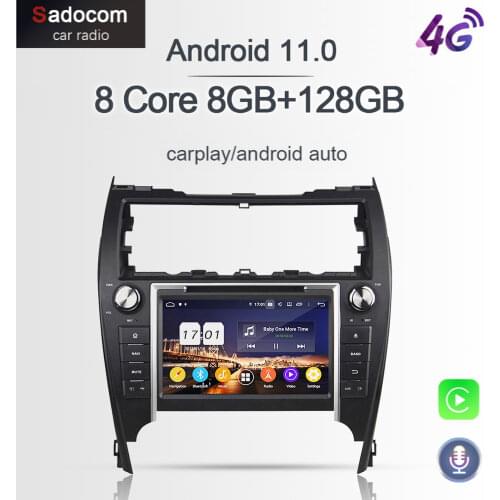 720P PX6 8" 2 din Android 10.0 4GB RAM 64G ROM Car DVD Player car radio 5.0 For Toyota CAMRY 2012-2017 USA middle east autoradio
