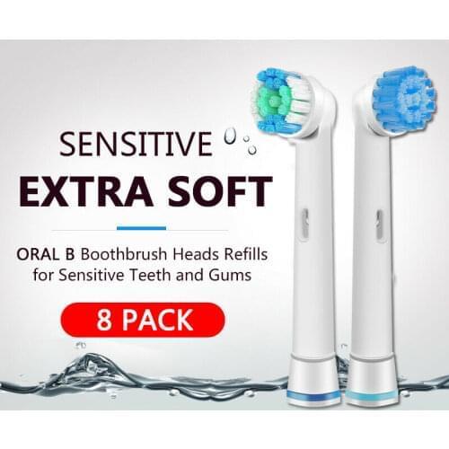 8pcs Replacement Brush Heads For Oral-B Electric Toothbrush Advance Power/Vitality Precision Clean/Pro Health/Triumph/3D Excel