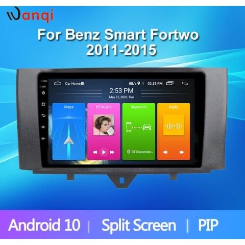 9 Inch Car Multimedia Player For Benz Smart Fortwo 2011-2015 Android10 2.5D Car Navigation GPS Accessories Bluetooth Car Radio
