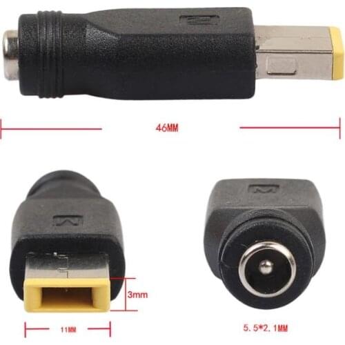 Laptop notebook DC Power Adapter 5.5x2.1mm Female to Square Plug For lenovo ThinkPad Ultrabook X230S/S3/S5/X1/E431