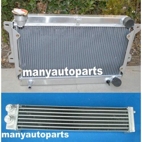 Aluminum Radiator+oilcooler For Mazda R100 Familia Rotary 1000 1200 1300 10A/12A