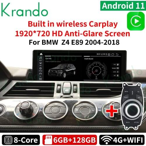 Krando Android 9.0 6 Core 4+32G 10.25'' car radio navigation for BMW Z4 E85 E89 2004-2018 GPS entertainment system radio