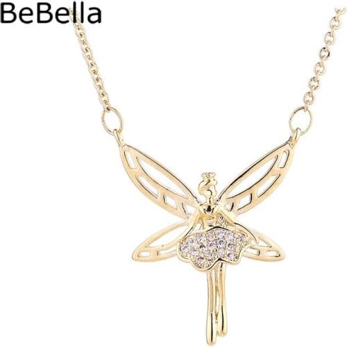 BeBella Fairy pendant necklace with Cubic Zirconia Stone Micro Pave Setting fashion women Jewelry Christmas gift
