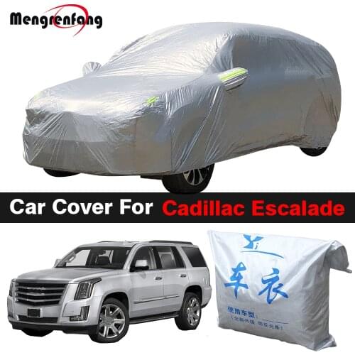Full Car Cover SUV Outdoor Indoor Anti-UV Sun Shade Rain Snow Resistant Cover Dustproof For Cadillac Escalade