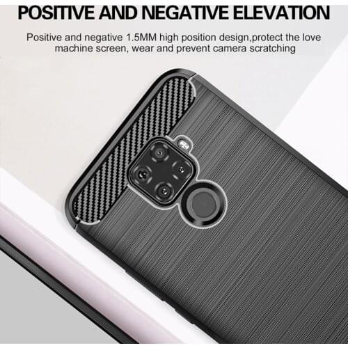 For Huawei Mate 10 Lite Case Cover Mate 20 30 Lite P40 Pro Plus 20X Shockproof Bumper Carbon Fiber Soft Silicone Phone Back Case