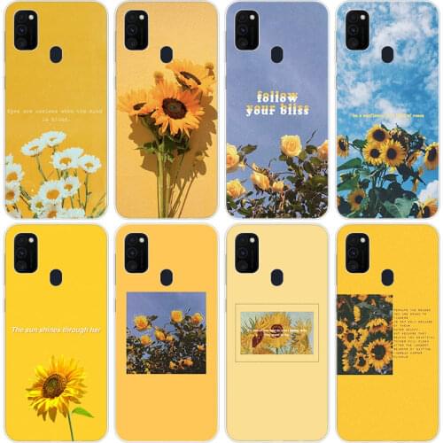 Flower Sunflower Rose Case for Samsung Galaxy M11 M10S M01 M21 M31S M51 A01 J2 Core A21 A42 J6 A6 A8 Plus A7 2018 Silicone Cover