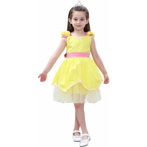 Childrens Dress Movie Beauty Princess Princess Belle Dress And Beast Anime Halloween Cosplay Costumes Birthday Dress For Girls
