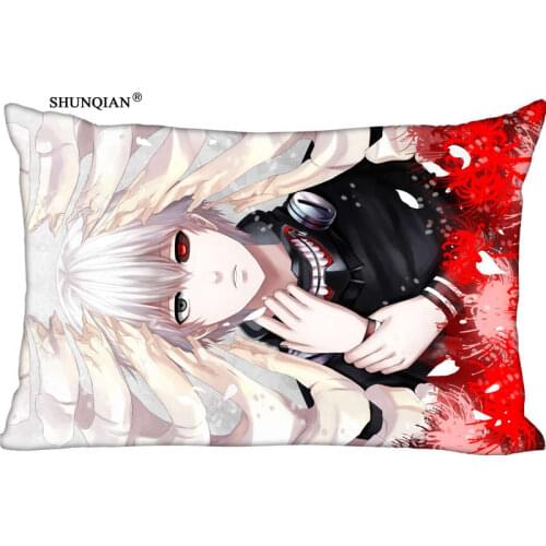 Home Textile tokyo ghoul Pillow Case (Two sides) Custom Zippered Rectangle soft Pillow cover New arrival