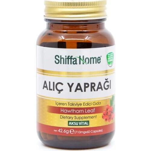 Aksu Vital Shiffa Home Herbal Hawthorn Leaf Capsule Dietary Supplement Zinc Chromium Daily Natural Organic Effective Nutritious