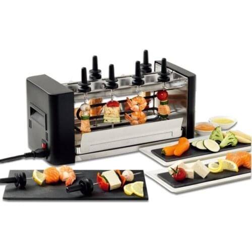 Electric Barbecue Grill Skewers Machine Household Small Automatic Rotating Indoor Smoke-Free Barbecue Machine