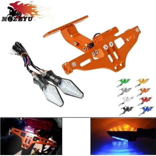 For 640 LC4 Supermoto SupeR AdventuRe 1290 Motorcycle License Plate Bracket Holde Adjustable Angle 390 /RC390/250