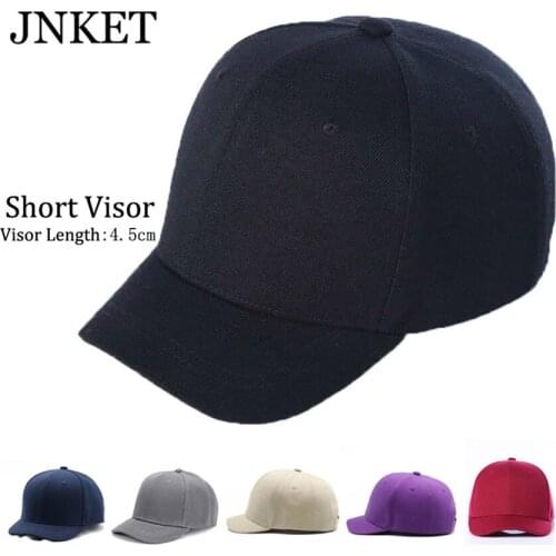 JNKET Fashion Short Visor Baseball Cap Men Womens Snapbacks Hats Hip Hop Cap Outdoor Sports Cap Summer Sunhats Casquette
