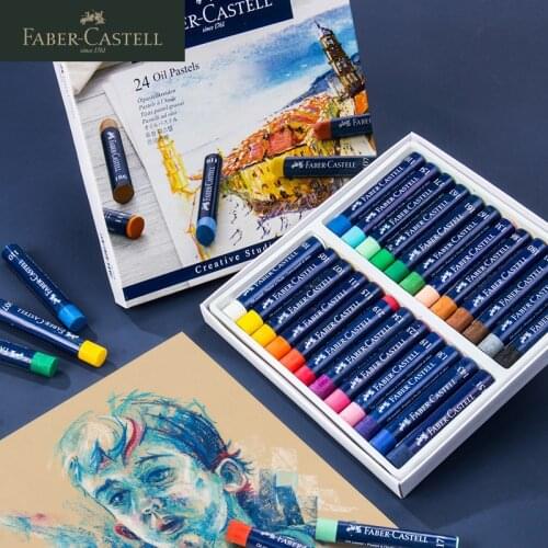 Faber-Castell 12/24/36 Color Professional Grade Soft Water-soluble Heavy-color Oily Crayons Dunhuang Copy Painting Pen
