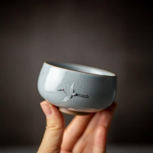 LUWU ceramic teacups sets of 4 cups chinese kung fu cup drinkware