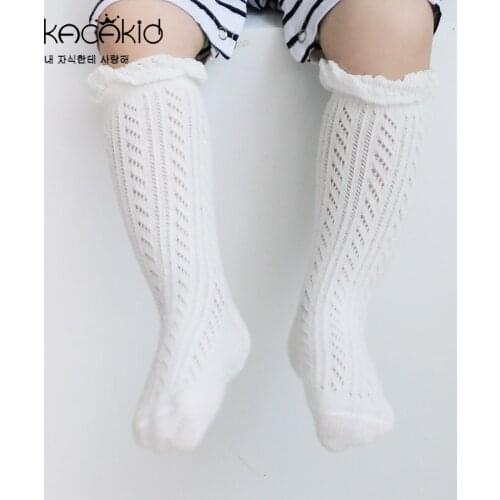 10 Pairs/set Fall Aunti Slip Knee High Socks Kids Baby Girls Breathable Floral Ruffle Cotton Leg Warmers Meia Menina Cheap Stuff