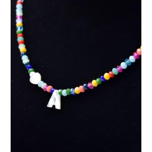 Shell Necklace For Women Girl Letters Vintage 2021 Jewelry Choker Necklaces Beaded Accessories Collar DIY Gifts Holiday Style