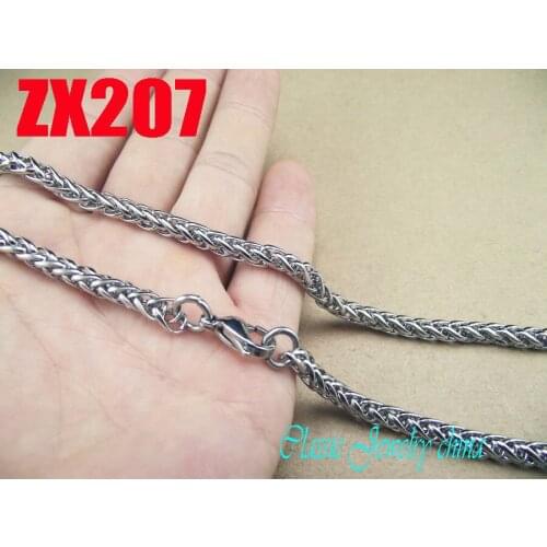 5mm flower basket dense chain stainless steel necklace men boy fashion necklace punk chains 20pcs ZX207