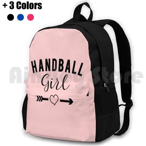 Handball Girl Lovers Outdoor Hiking Backpack Riding Climbing Sports Bag Handball Player Design Handball Girl Handball Handball