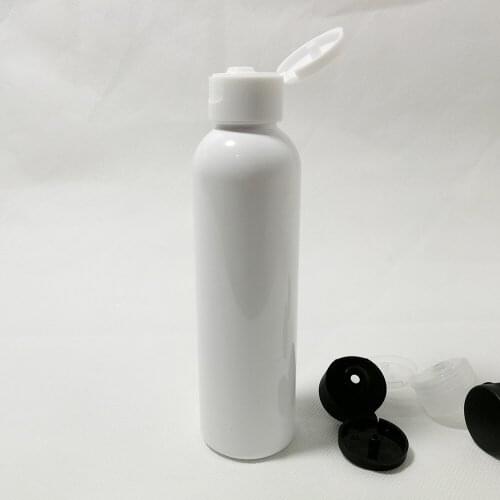 30pcs 150ml white Plastic Cosmetic Empty Bottle with Flip Cap Essential Oil Cream Sample Packaging Container Bottles