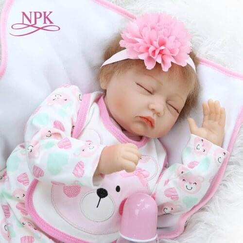NPK Real lifelike reborn Baby Dolls About 22inch Lovely Doll reborn For Baby Gift Bonecal Bebes Reborn Brinquedos
