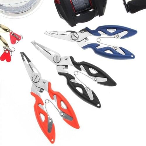 Stainless steel curved nose fishing pliers multi-functional luya pliers small size cutting pliers powerful horse line scissors