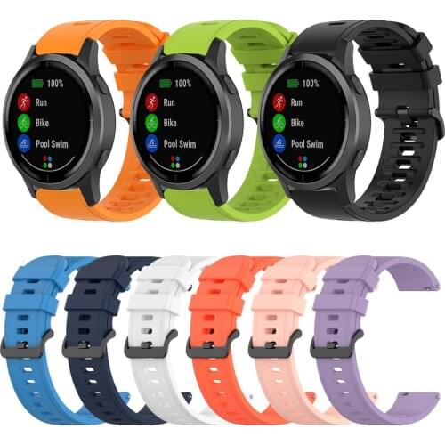 Silicone Watchband For Garmin Vivoactive 4 3 Vivomove 3 Forerunner 245 645 Music Wrist Strap Band For Garmin Venu Bracelet 22 20