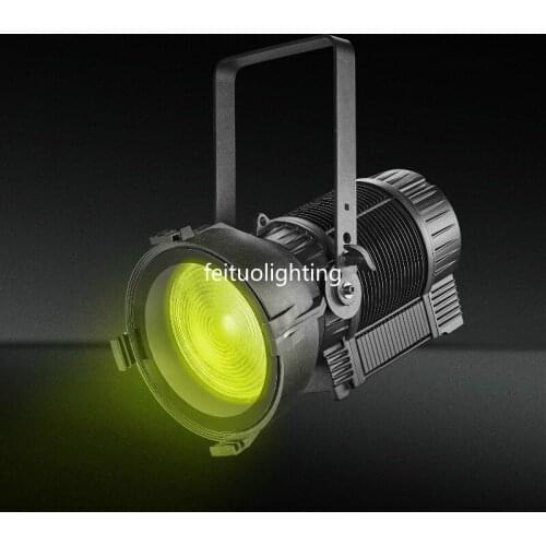 2pcs High Quality Auto Zoom 300W LED Fresnel Light RGBWA 5in1 DMX Waterproof IP65 Rated Warm or Cool White Profile Spotlight