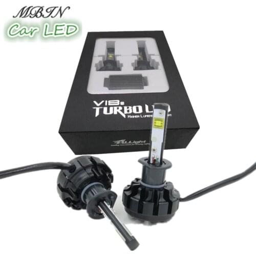Universal V18 Turbo xhp50 chips H1 led car headlight fog lamp 30W 3800LM auto driving lamp bright white replace front HID bulb