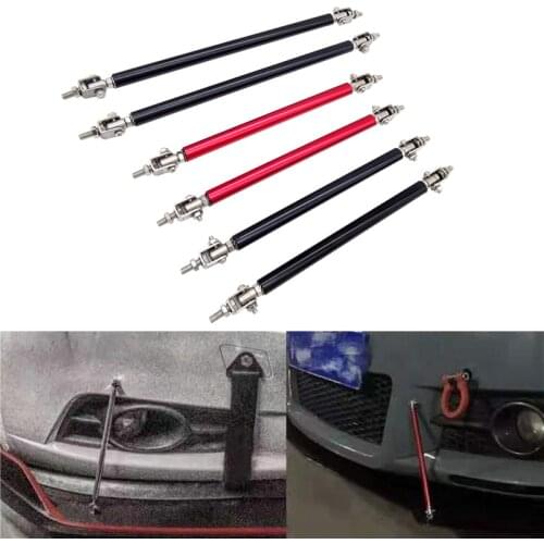 2 Pcs Universal 150mm/200mm Racing Adjustable Front Rear Bumper Lip Splitter Support Bar Kit Racing Car Styling Tunning