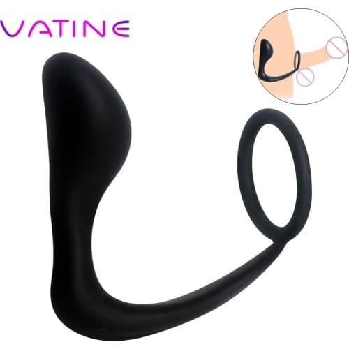 VATINE Silicone Male Prostate Massager Anal Sex Toys Cock Ring Men Climax Male masturbation Adult Product