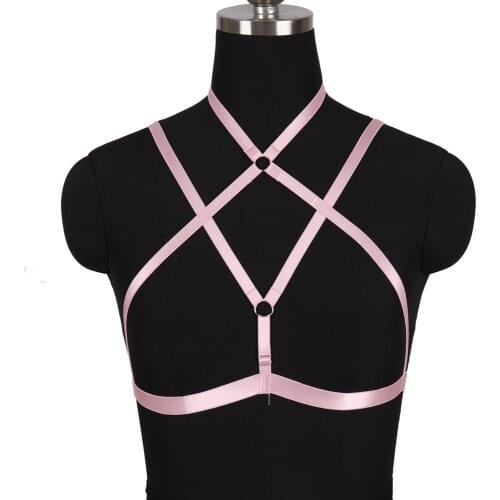 Women Multicolor Chest Harness Crop Tops Suspender Body Bondage Sexy Flirt Erotic Lingerie Bdsm Slave Adult Games Accessories