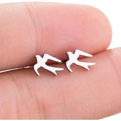 Earrings Fashion Jewelry Little Swallow Statement Earrings Stainless Steel Stud Earrings Ladies Earrings For Women Wholesale