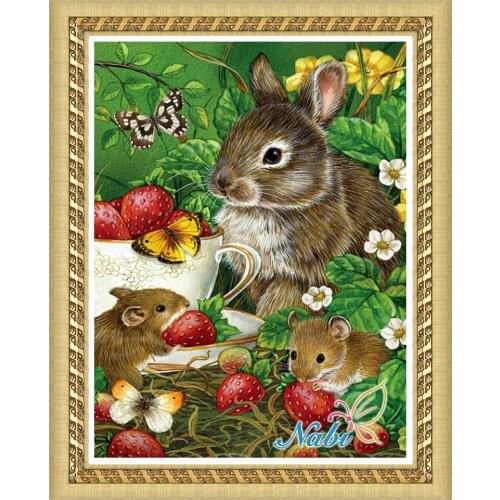 Animals foamiran needlework 5d diy rhinestone 3755R - Round Diamond embroidery cross stitch diamond mosaic painting