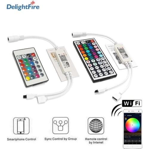 24/44Keys LED Controller WIFI RGB Controller 2 Output Port 5-24V TechLife Pro LED WiFi Controller For RGB RGBW LED Strip