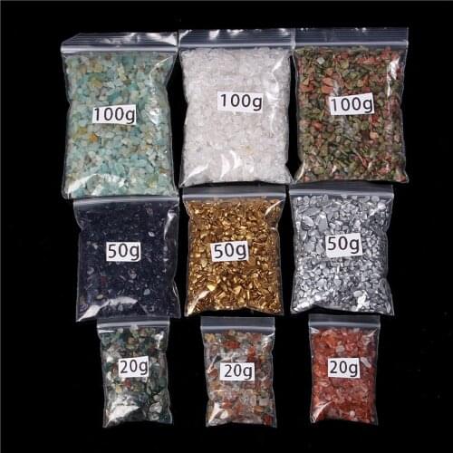 3-5MM Colorful Natural Power Stone Quartz Irregular Shape No Hole Gemstones Beads For Degauss Fish Tank Bonsai Gift Decoration