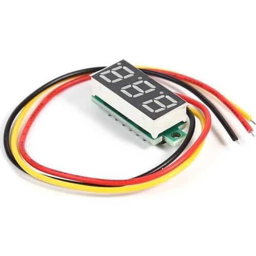 3 Wire 0.28 Inch Dc 0-100v Mini Led Display Gauge Voltage Meter Voltmeter Tools Measurement Rate ≥200ms/Time Accuracy 3