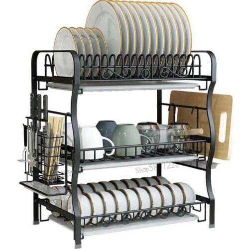 304 stainless steel kitchen rack black dishes drain bowl put tableware chopsticks kitchen utensils storage shelf