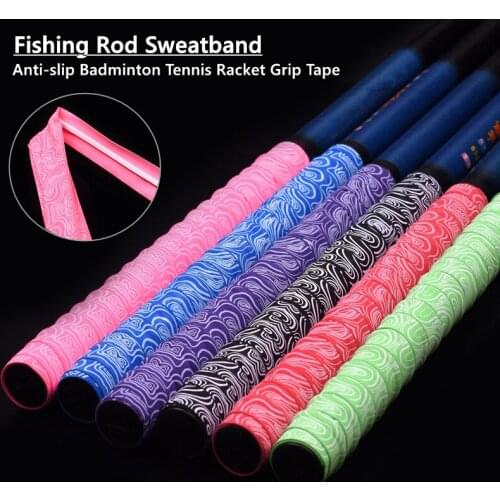 6 Colors Anti-slip Sport Fishing Rod Grip DIY Tennis Overgrips Badminton Racket Glue