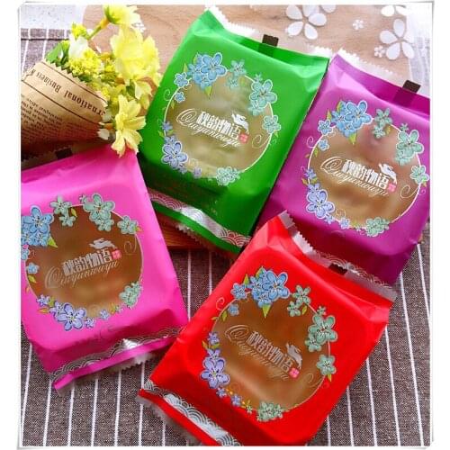 8.5cm Autumn Story frosted matte moon cake trays moon cake Packing bag+gold tray 95-100 sets