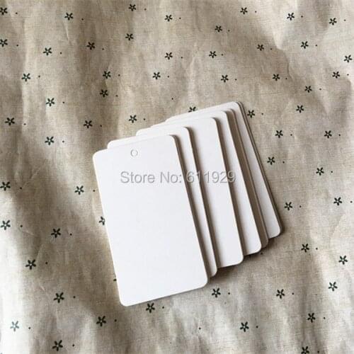 Free shipping blank white tag 5x9cm/garment hang tag/custom price tag/clothing paper label printing/DIY gift card 200 pcs a lot