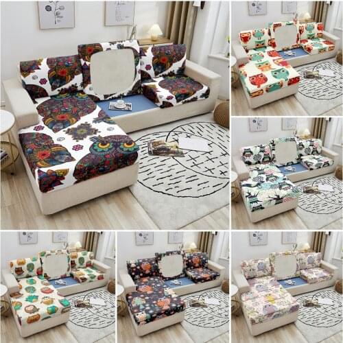 Owl Elastic Sofa Seat Cover High Quality Fabric Couch Cover For Living Room Chaise Longue Slipcover Couch Sofa Covers