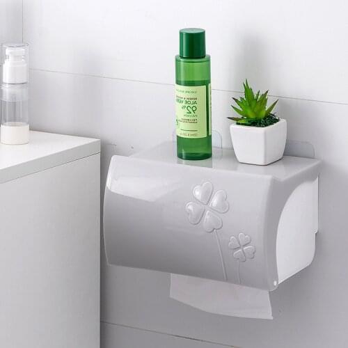 Transparent Toilet Paper Holder Waterproof Dust-proof Storage Holder For Paper Towels Durable Home Bathroom Paper Towel Holder