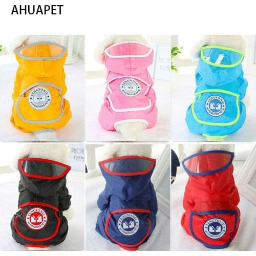 Rain Slick Big Pocket Chihuahua Raincoat Dog Rain Coat Waterproof Clothing Puppy Yellow Rainwear Medium Jumpsuit Dog Trench Coat